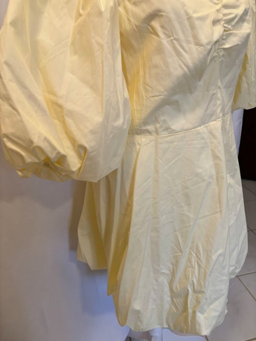 NWT H&M Coctail Light Yellow Color Dress - Size Large - Picture 7 of 16